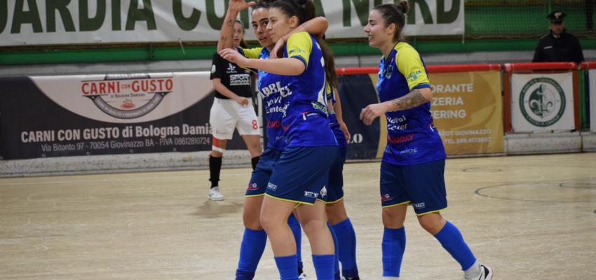 Calcio a 5 Serie A Femminile, il Bitonto fa goleada nel derby e si riprende la vetta: 1-13 al Molfetta