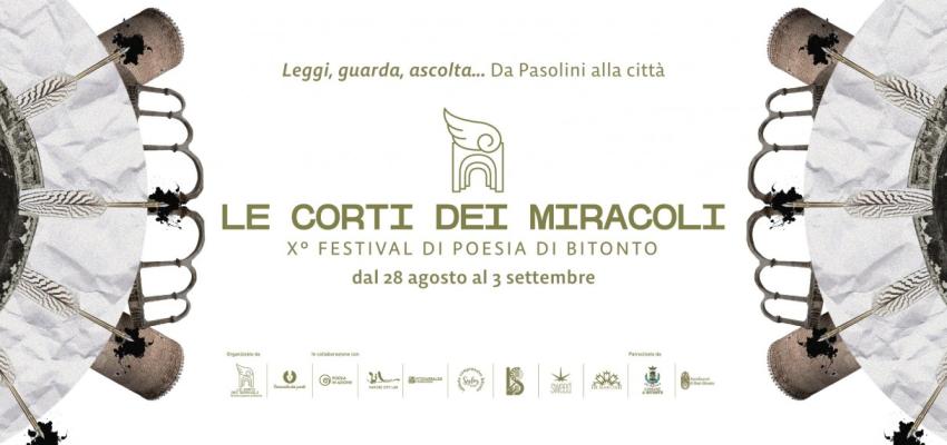 Le Corti dei Miracoli, al via la decima edizione del Festival della poesia di Bitonto
