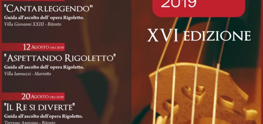 Bitonto Opera Festival 2019, questa sera il “Re si diverte” al Torrione Angioino di Bitonto