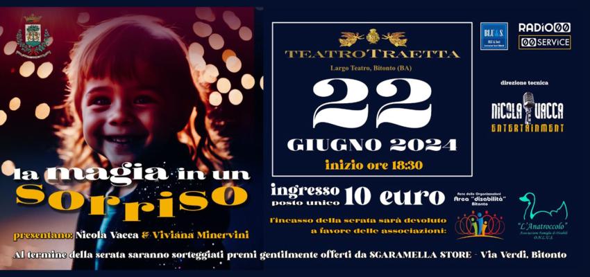 La magia in un sorriso, l'occasione sarà quella di raccogliere fondi per le associazioni della rete della Disabilità