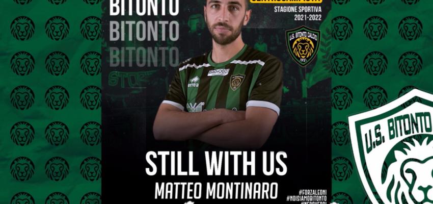 Nel centrocampo del Bitonto ancora la qualità di Matteo Montinaro