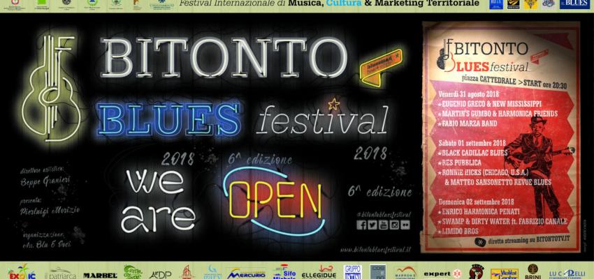 Il Bitonto Blues Festival festeggia il sesto anno con la grande musica