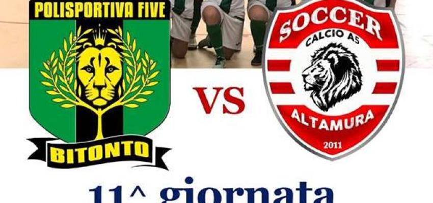 Polisportiva Five Bitonto femminile. Oggi pomeriggio sfida d'alta quota contro la Soccer Altamura